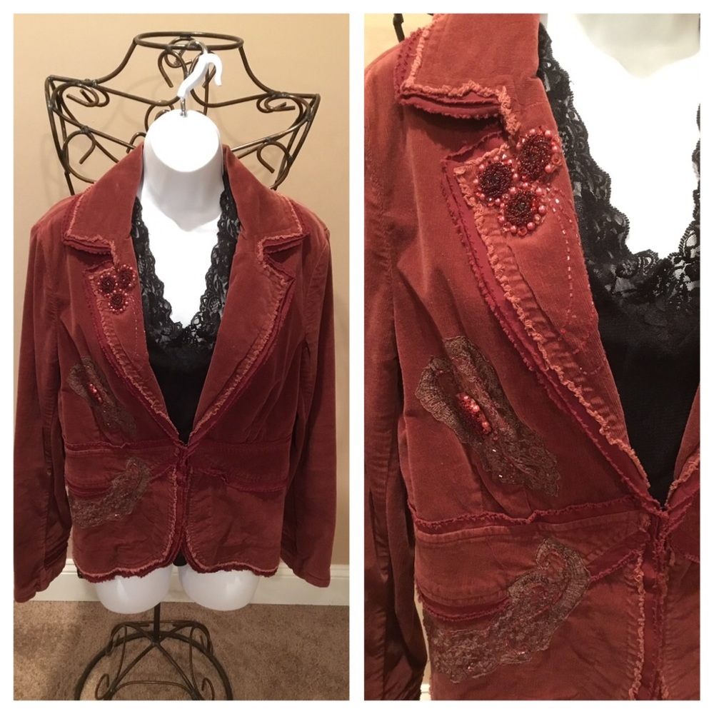SUGARLIPS BRAND CORDUROY BLAZER